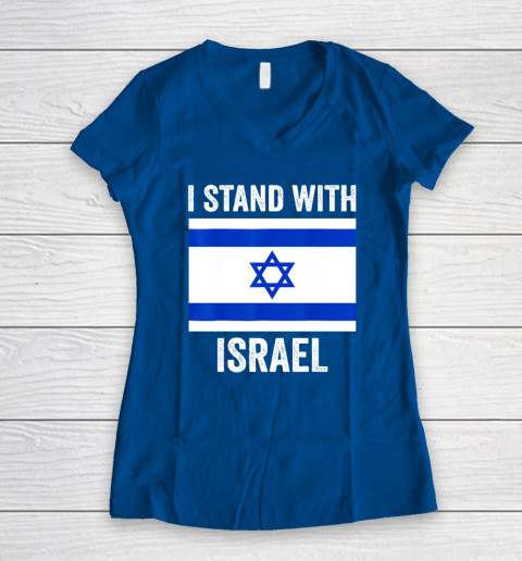 I Stand With Israel  Free Israel Women's V-Neck T-Shirt 5