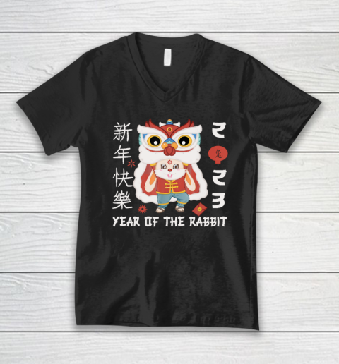Happy Chinese New Year 2023 Year Of The Rabbit V-Neck T-Shirt