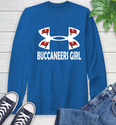 NFL Tampa Bay Buccaneers Girl Under Armour Football Sports Long Sleeve T-Shirt 10