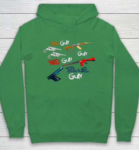 One Gun Two Gun Red Gun Blue Gun Funny Hoodie 5