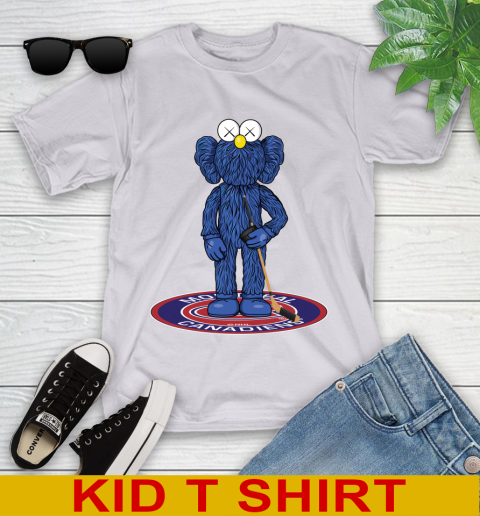 NHL Hockey Montreal Canadiens Kaws Bff Blue Figure Shirt Youth T-Shirt 5