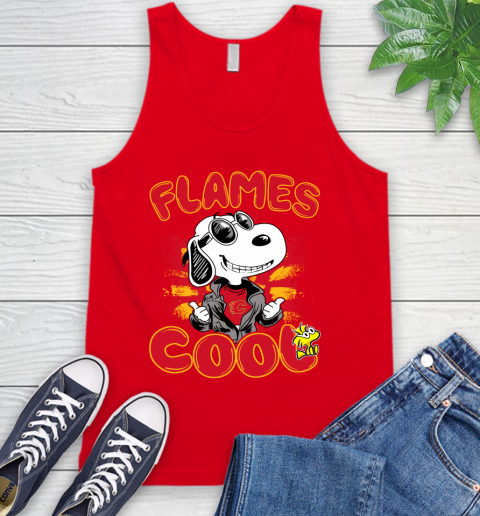 NHL Hockey Calgary Flames Cool Snoopy Shirt Tank Top 5