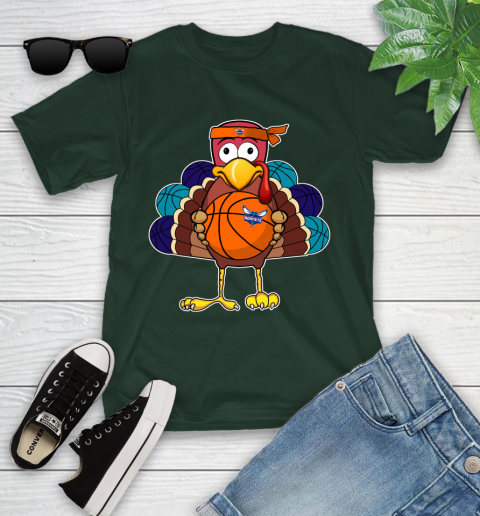 Charlotte Hornets Turkey thanksgiving day Youth T-Shirt 5