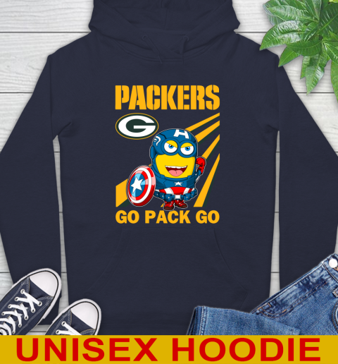 NFL Football Green Bay Packers Captain America Marvel Avengers Minion Shirt Hoodie 3