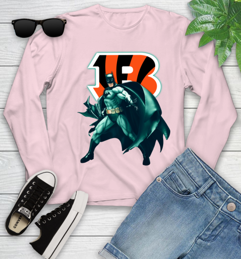 NFL Batman Football Sports Cincinnati Bengals Youth Long Sleeve 10