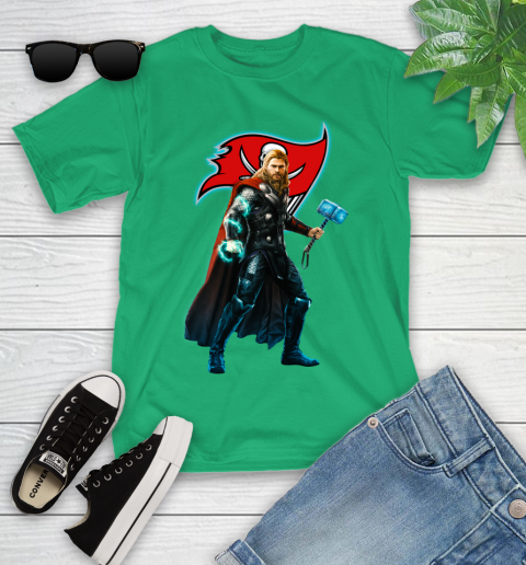 NFL Thor Avengers Endgame Football Tampa Bay Buccaneers Youth T-Shirt 6