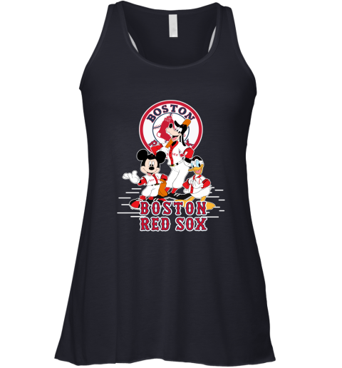 Boston Red Sox Mickey Donald And Goofy Baseball Racerback Tank