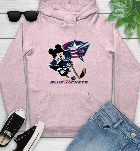NHL Columbus Blue Jackets Mickey Mouse Disney Hockey T Shirt Youth Hoodie 23