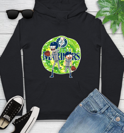 MLB Seattle Mariners Rick And Morty Baseball Sports Youth Hoodie 2