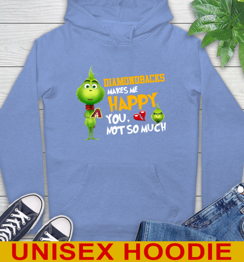 MLB Arizona Diamondbacks Makes Me Happy You Not So Much Grinch Baseball Sports Hoodie 11