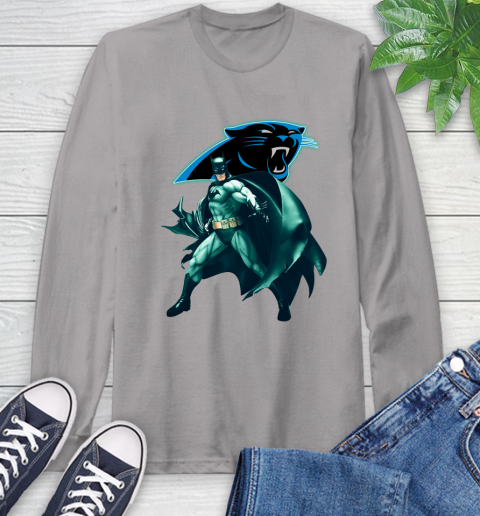 NFL Batman Football Sports Carolina Panthers Long Sleeve T-Shirt 6