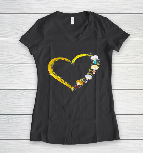 Heart The Golden Girls Thank you for being a friend Women's V-Neck T-Shirt 6