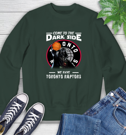 NBA Come To The Dark Side We Have Toronto Raptors Star Wars Darth Vader Basketball Sweatshirt 12