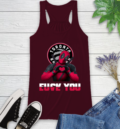 NBA Toronto Raptors Deadpool Love You Fuck You Basketball Sports Racerback Tank 2