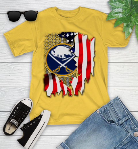 Buffalo Sabres NHL Hockey American Flag Youth T-Shirt 10