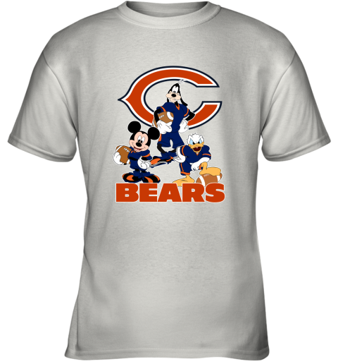 Mickey Donald Goofy The Three Chicago Bears Football Youth T-Shirt