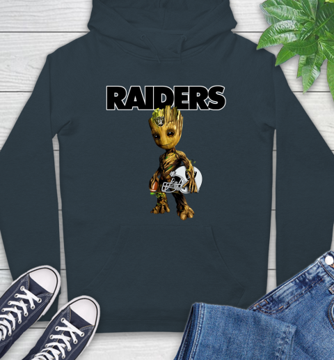 Oakland Raiders NFL Football Groot Marvel Guardians Of The Galaxy Hoodie 7