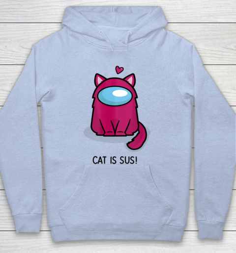 Among Us Game Shirt Cute Cat Astronaut Among me or us Nerdy Girl Gamer Hoodie 5