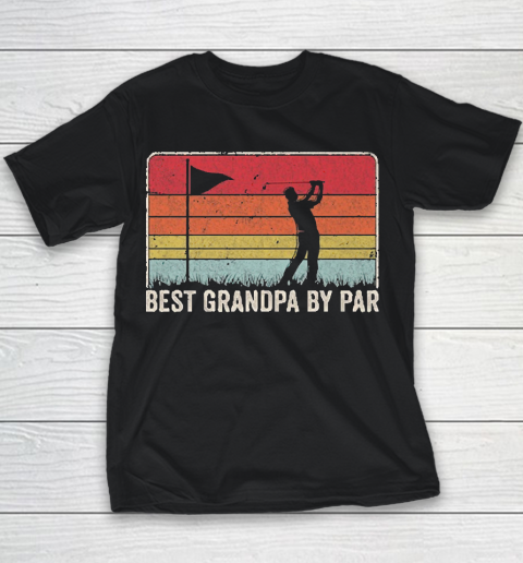 Grandpa Funny Gift Apparel  Best Grandpa By Par Vintage Retro Golf Youth T-Shirt