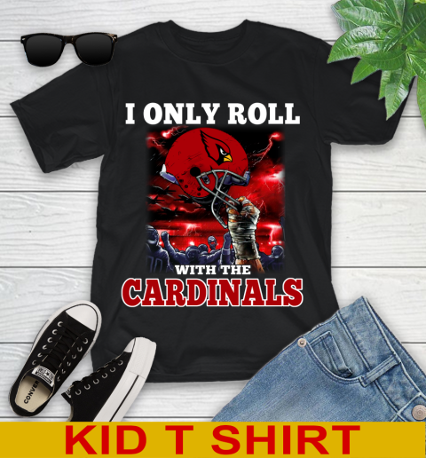 Arizona Cardinals NFL Football I Only Roll With My Team Sports Youth T-Shirt