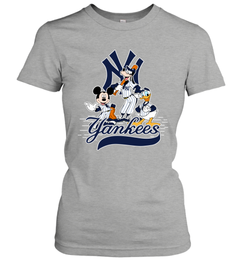 MLB New York Yankees Mickey Mouse Donald Duck Goofy Baseball T