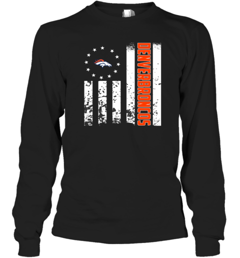 NFL Denver Broncos  American Flag Long Sleeve T-Shirt