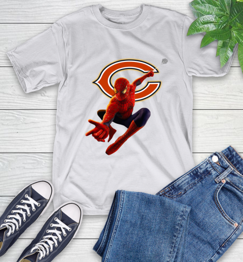 NFL Spider Man Avengers Endgame Football Chicago Bears T-Shirt 12