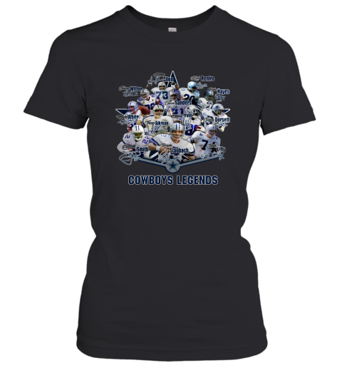 Dallas Cowboys Legends Players Signatures Shirt Women T-Shirt