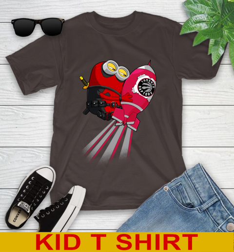NBA Basketball Toronto Raptors Deadpool Minion Marvel Shirt Youth T-Shirt 6