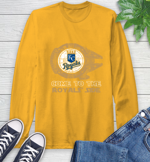 MLB Come To The Kansas City Royals Side Star Wars Baseball Sports Long Sleeve T-Shirt 2