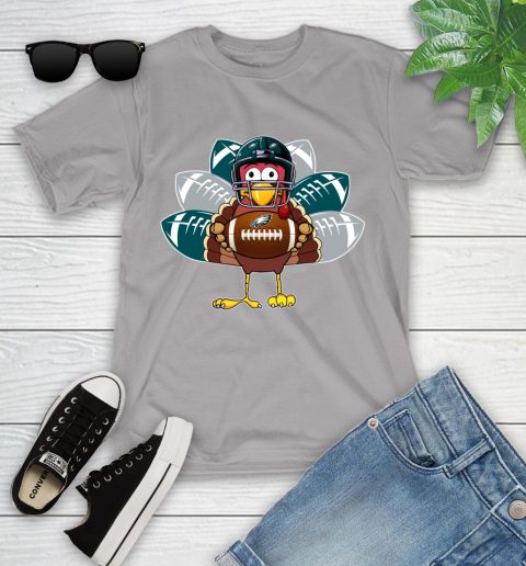 Philadelphia Eagles Turkey Thanksgiving Day Youth T-Shirt 4