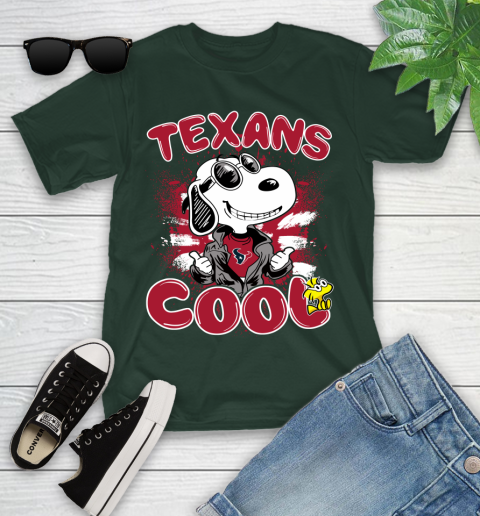 NFL Football Houston Texans Cool Snoopy Shirt Youth T-Shirt 4