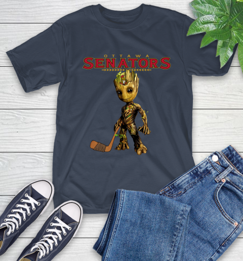 Ottawa Senators NHL Hockey Groot Marvel Guardians Of The Galaxy T-Shirt 4