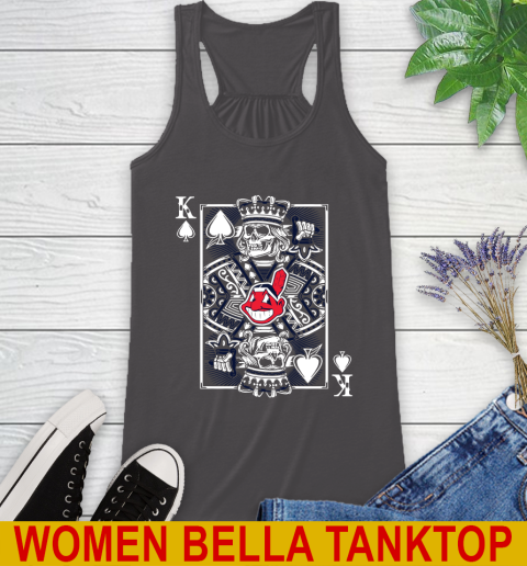Cleveland Indians MLB Baseball The King Of Spades Death Cards Shirt Racerback Tank 10