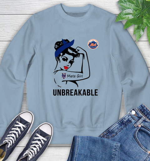 MLB New York Mets Girl Unbreakable Baseball Sports Sweatshirt 5