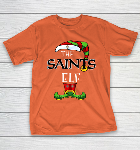 New Orleans Saints Christmas ELF Funny NFL T-Shirt 4