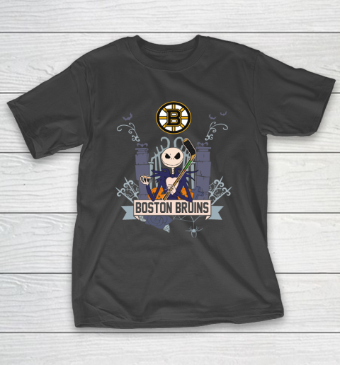 NHL Boston Bruins Hockey Jack Skellington Halloween T-Shirt