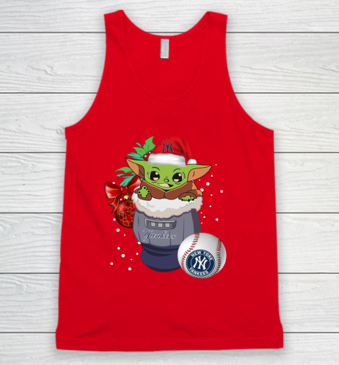 New York Yankees Christmas Baby Yoda Star Wars Funny Happy MLB Tank Top 6
