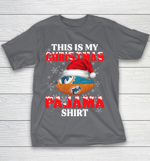 Miami Dolphins This Is My Christmas Pajama Shirt NFL Youth T-Shirt 5