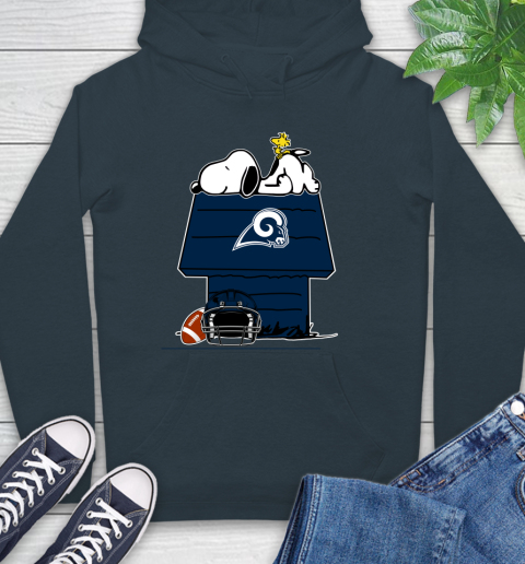 Los Angeles Rams NFL Football Snoopy Woodstock The Peanuts Movie Hoodie 7