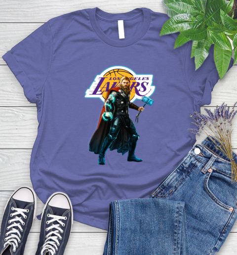 NBA Thor Avengers Endgame Basketball Los Angeles Lakers Women's T-Shirt 11