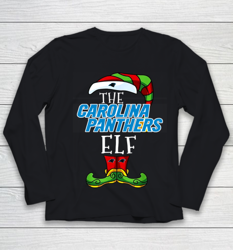 Carolina Panthers Christmas ELF Funny NFL Youth Long Sleeve