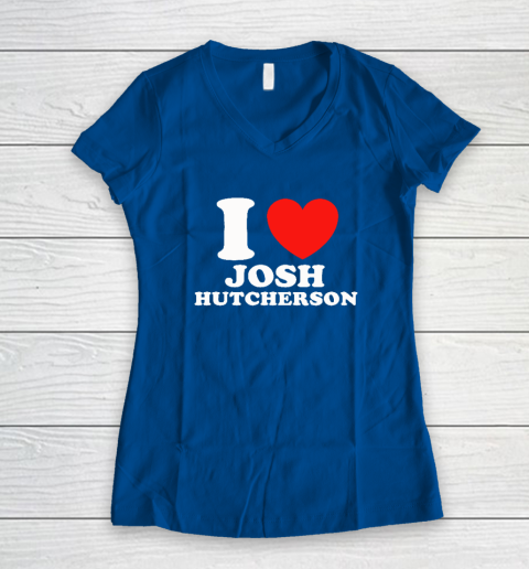 I Love Josh Hutcherson Women's V-Neck T-Shirt 5