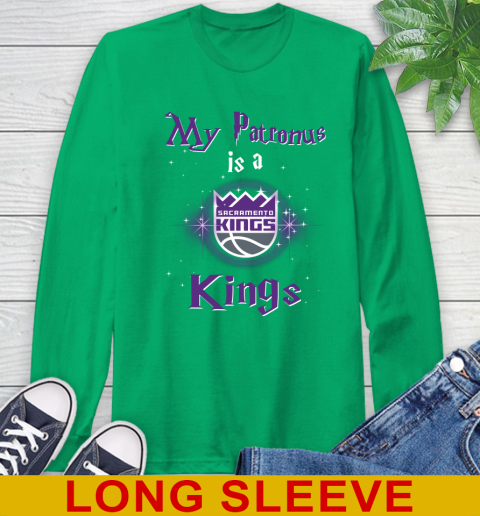 NBA Basketball Harry Potter My Patronus Is A Sacramento Kings Long Sleeve T-Shirt 8