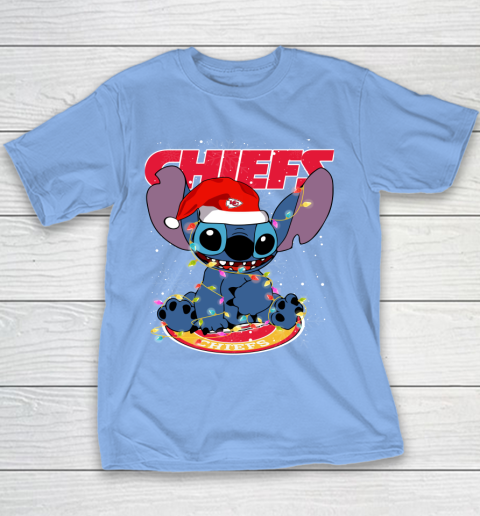 Kansas City Chiefs NFL Football noel stitch Christmas Youth T-Shirt 7