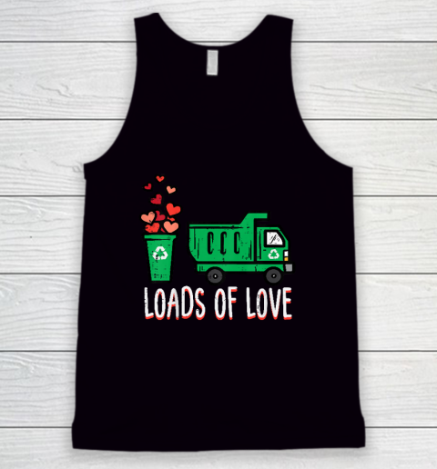 Kids Valentines Day Garbage Truck Loads Of Love Tank Top