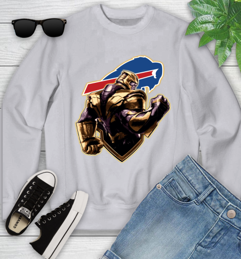 NFL Thanos Avengers Endgame Football Sports Buffalo Bills Youth Sweatshirt 4