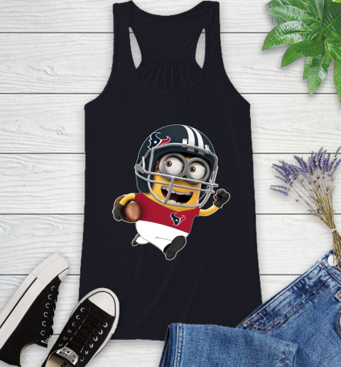 NFL Houston Texans Minions Disney Football Sports Racerback Tank 10