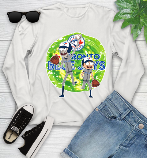 MLB Toronto Blue Jays Rick And Morty Baseball Sports Youth Long Sleeve 12