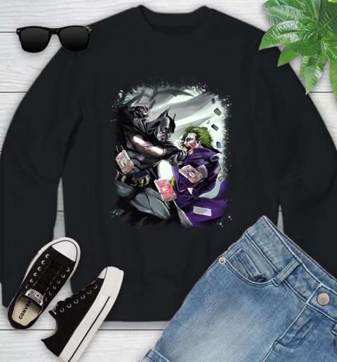 Oklahoma City Thunder MLB Basketball Batman Fighting Joker DC Comics Youth Sweatshirt 2
